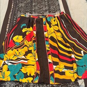 Jo Hardin Colorful Floral Women's Skirt, size 10, stylish